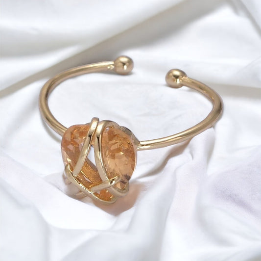 Mini hjerteindpakket ring