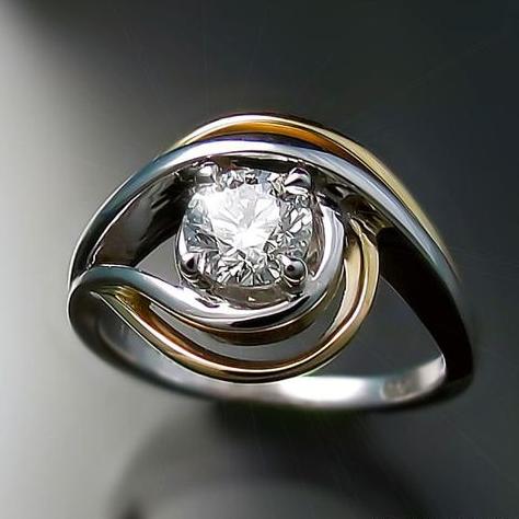 Vintage Zirkonia Silver Eye Ring