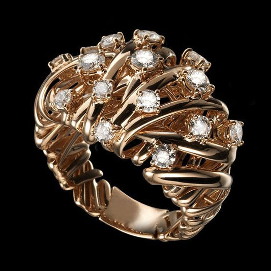 Vintage udsøgt zirkonia-guldring