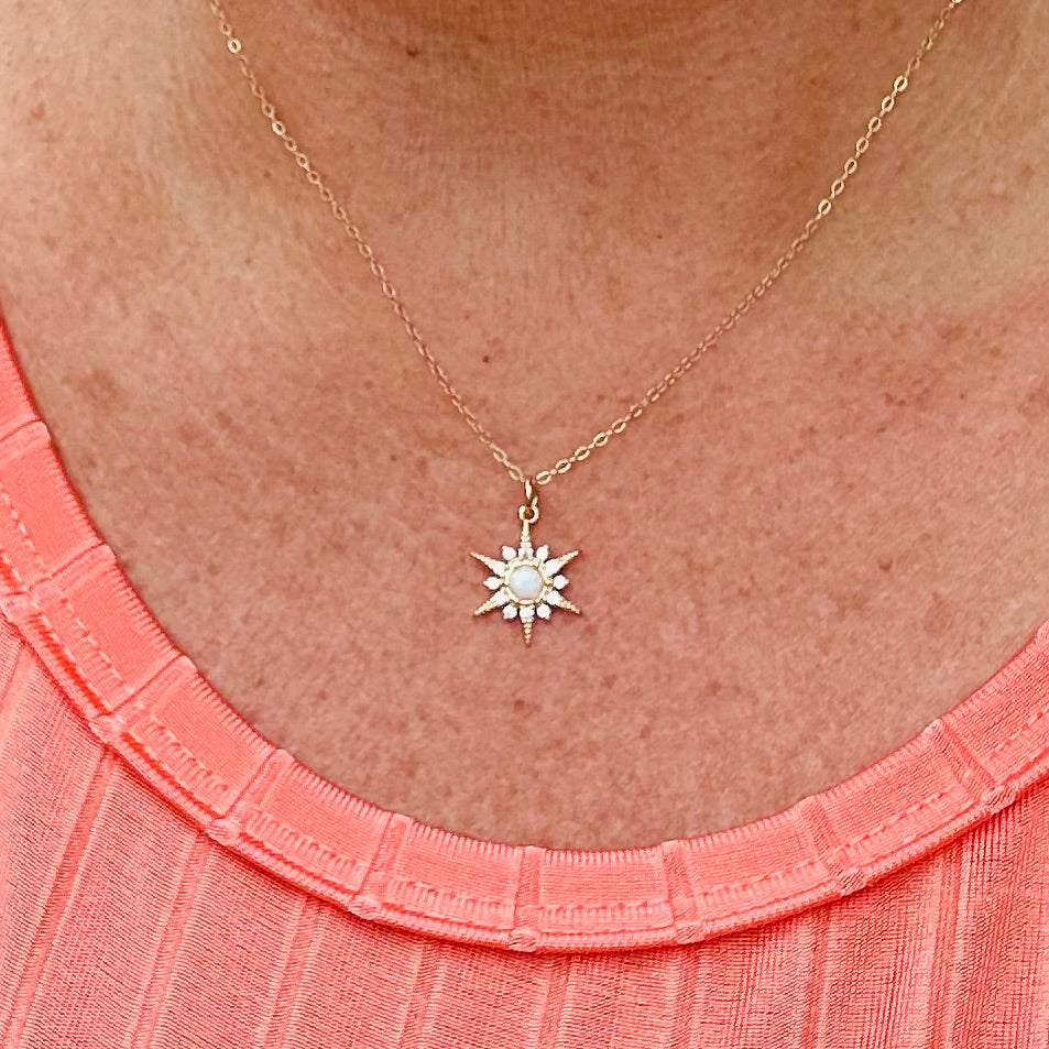 Stellina Opal Star halskæde