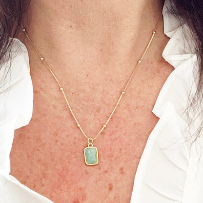 Briella Amazonite ædelstenshalskæde