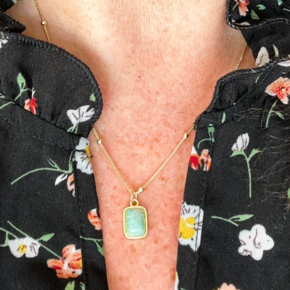 Briella Amazonite ædelstenshalskæde