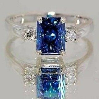 Vintage lyseblå ring