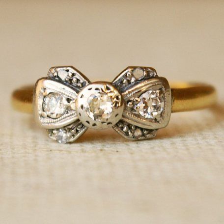 Vintage zirkonia slips guldring