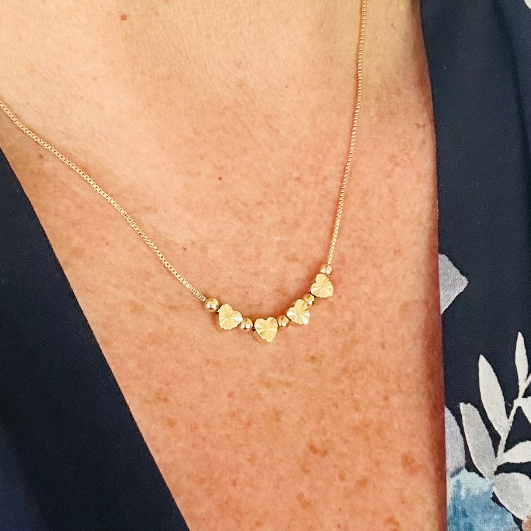 Bella Mini Heart Charms-halskæde