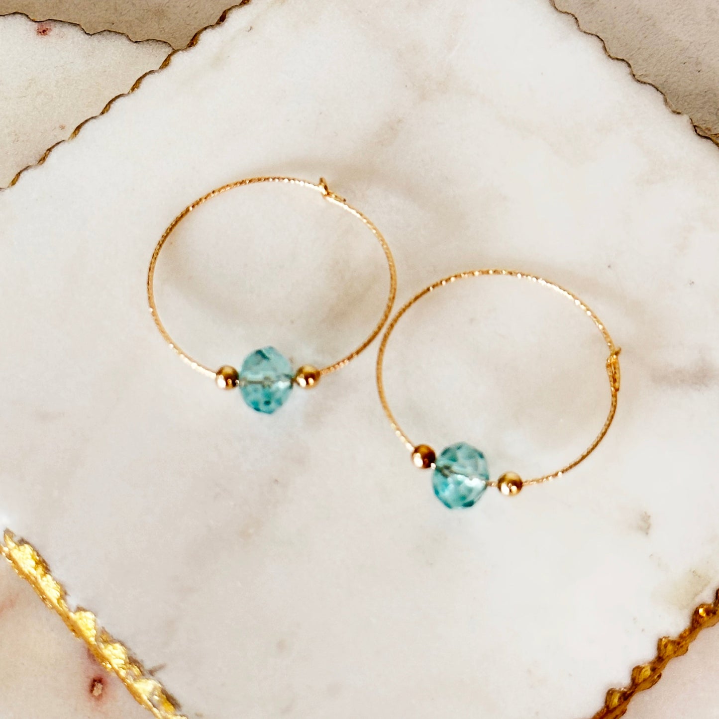 Gia Sparkle Hoops med perlepakke - guld eller sølv