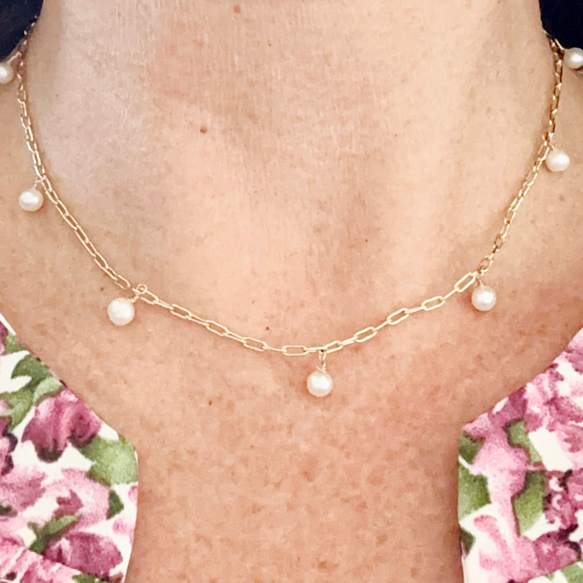 Gina Mini Pearl Choker halskæde