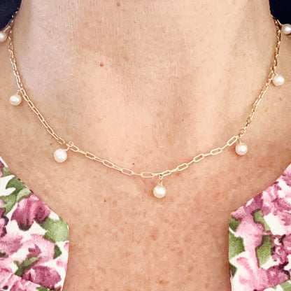 Gina Mini Pearl Choker halskæde