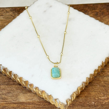Briella Amazonite ædelstenshalskæde