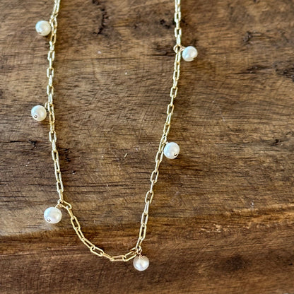 Gina Mini Pearl Choker halskæde