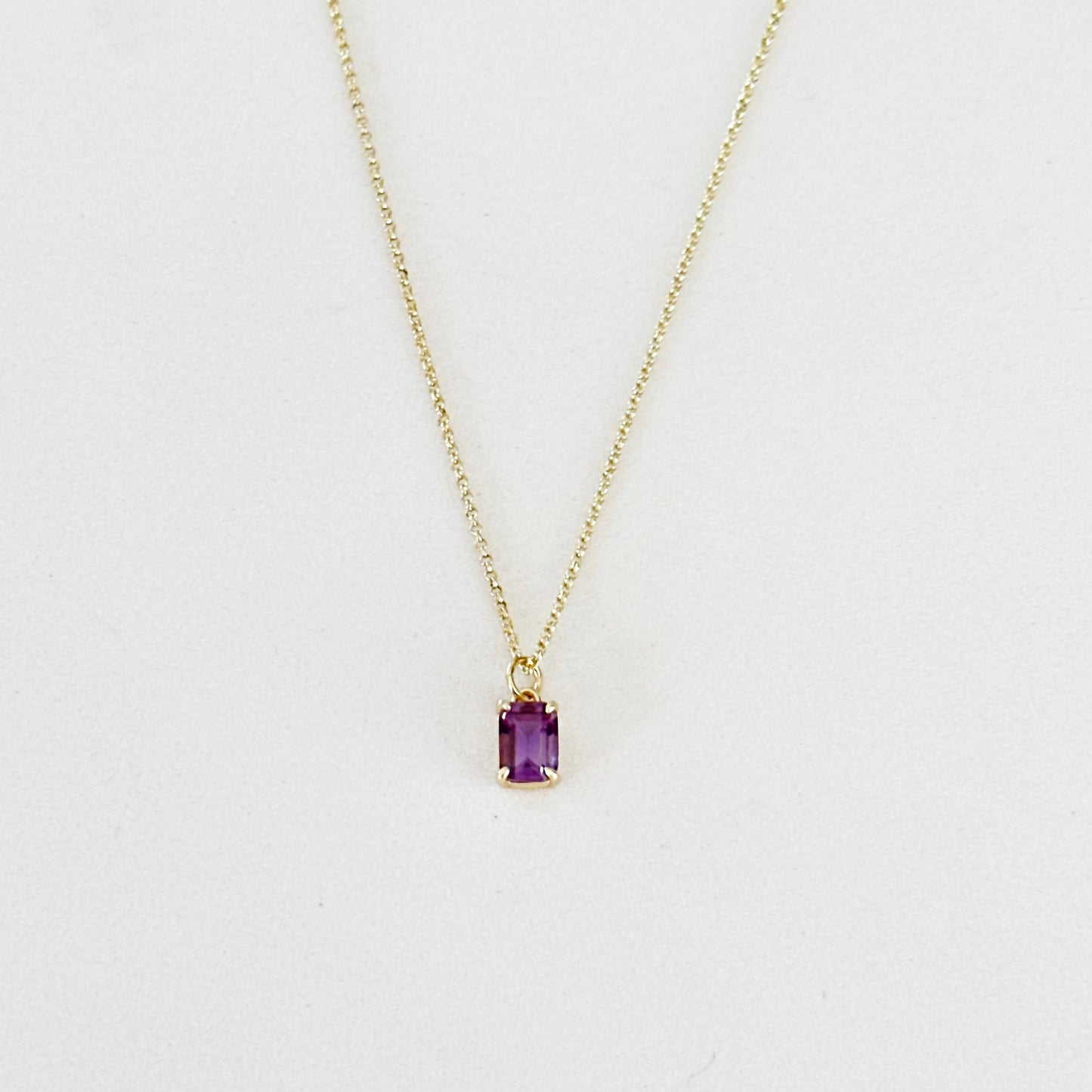 Violetta Amethyst Baguette halskæde