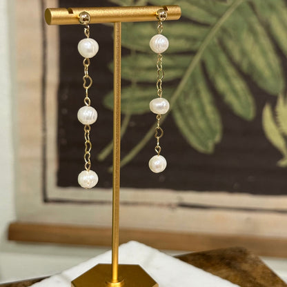 Three Wishes Pearl Dangle-øreringe