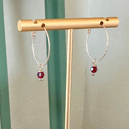 Oria Mini Sparkle Hoop Øreringe