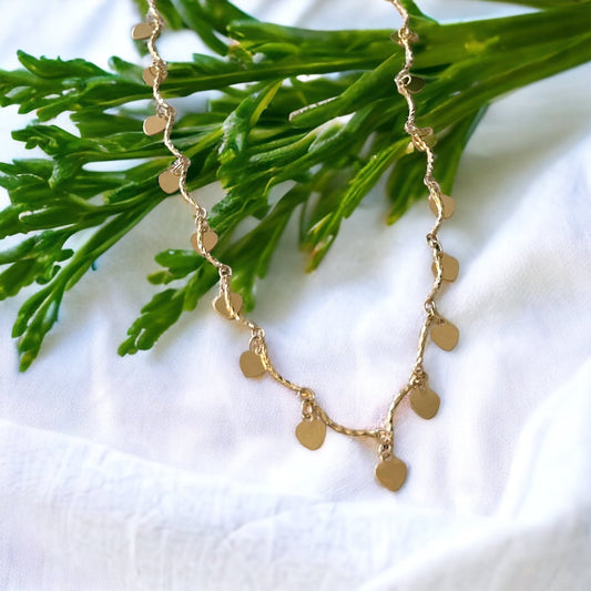 Melita Dangle Heart Choker halskæde