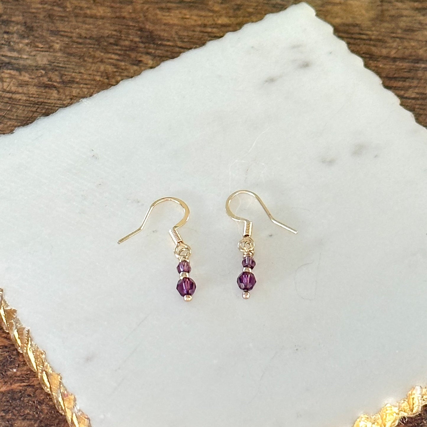 Gioia Dainty Amethyst-øreringe