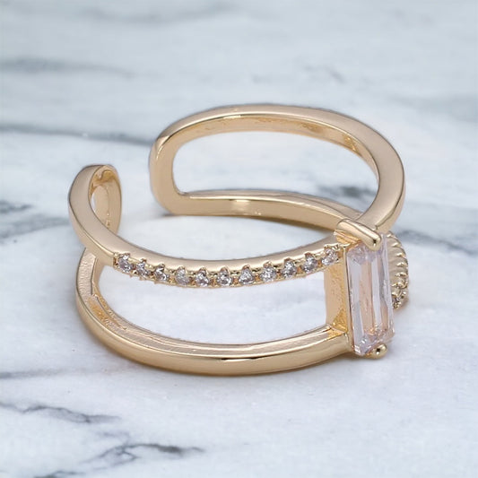 Livia Baguette Ring - Guld eller sølv