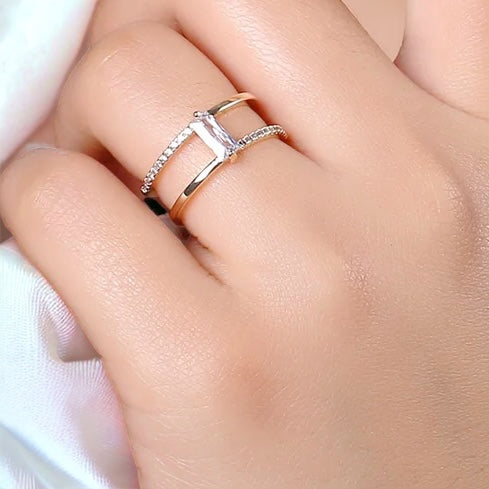 Livia Baguette Ring - Guld eller sølv