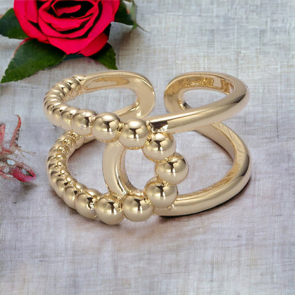 Vittoria Twist Double Band Ring - guld eller sølv