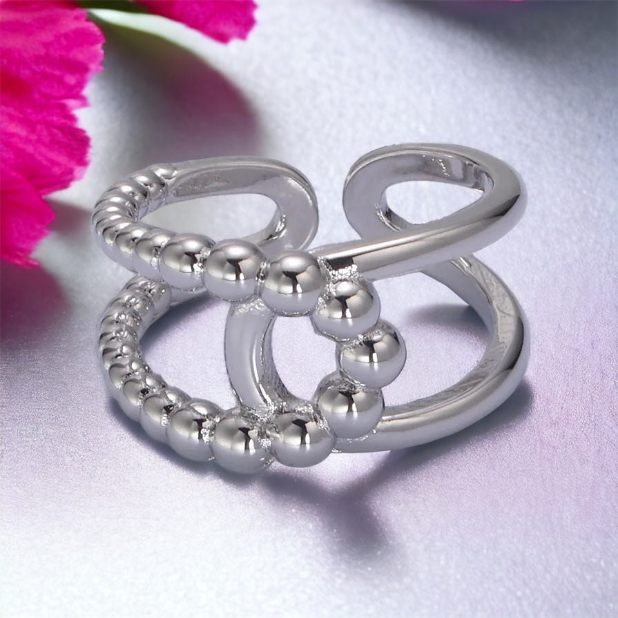 Vittoria Twist Double Band Ring - guld eller sølv