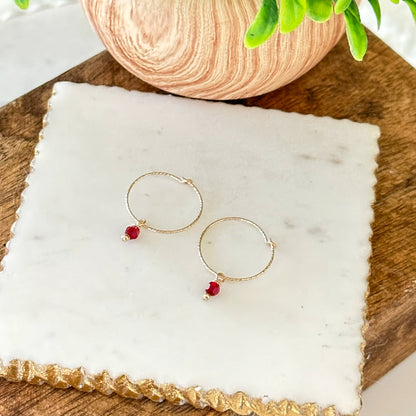 Oria Mini Sparkle Hoop Øreringe