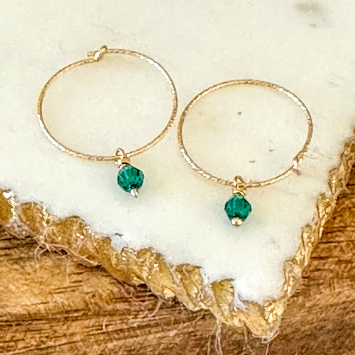 Oria Mini Sparkle Hoop Øreringe