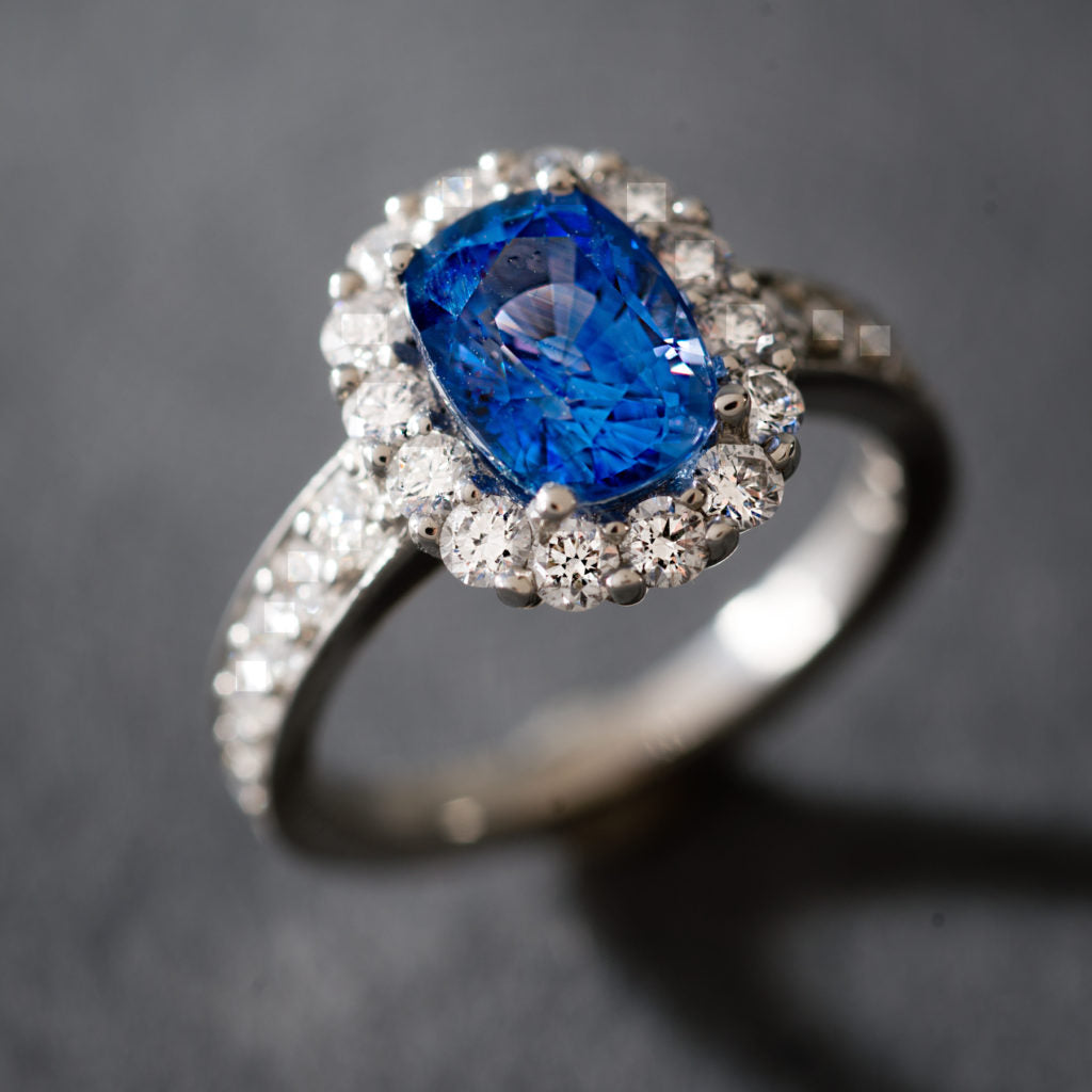 Vintage Blue Brilliance sølvring
