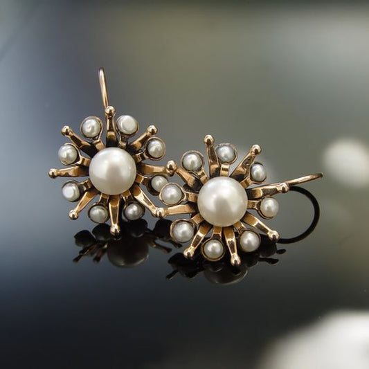 Vintage Starlight perleøreringe