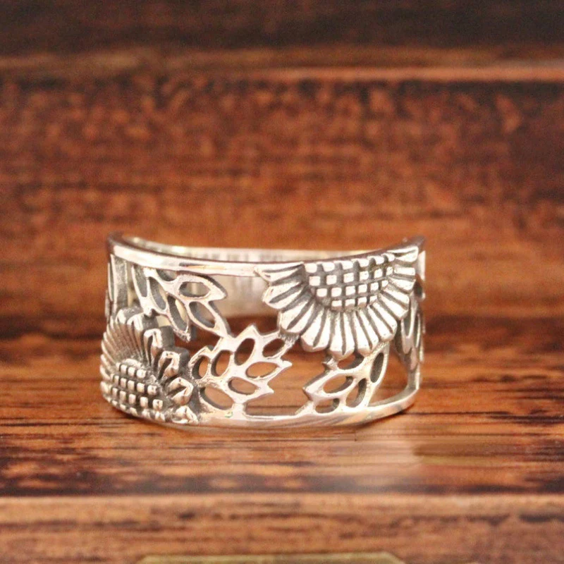 Vintage Hollow solsikke-ring