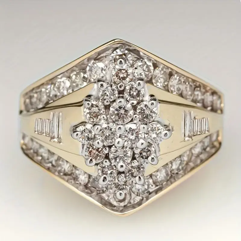 Vintage funklende gylden ring