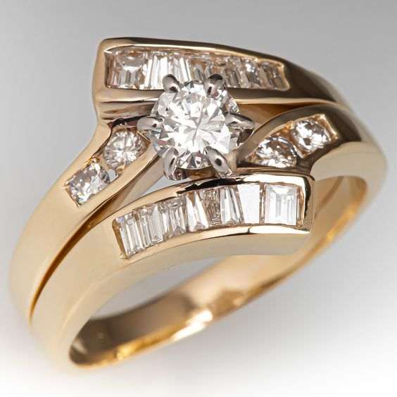 Elegant vintage-ring i lyst guld