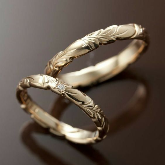 VIntage Couple Leaf guldring