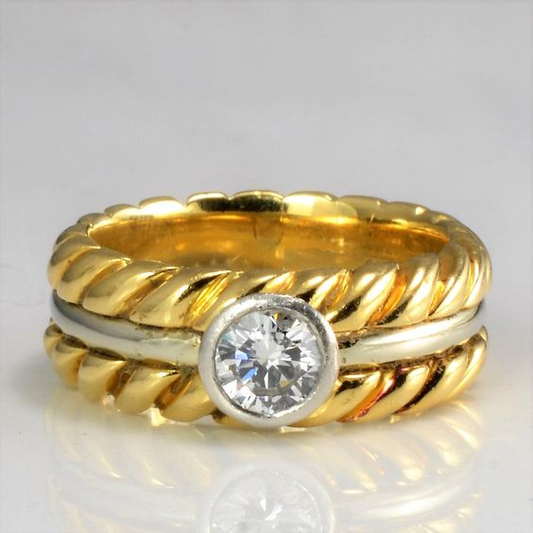 Vintage Zirkonia Knotted Gold Ring