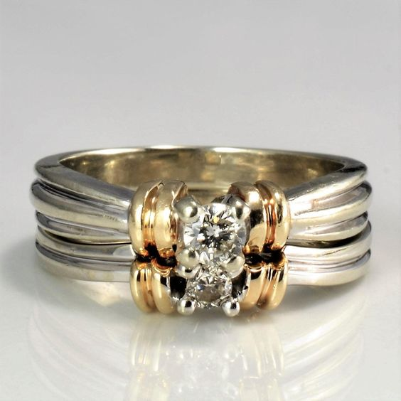 Vintage Zirkonia Knotted Silver Ring
