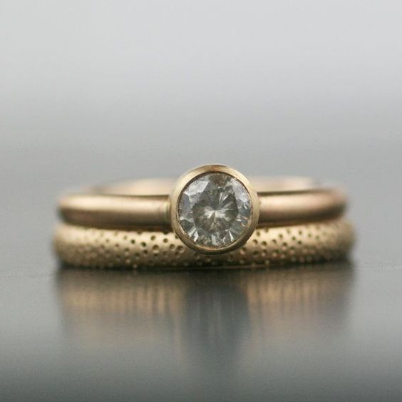 Vintage guld- og glasring