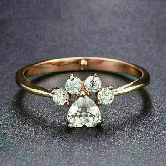 Vintage zirkonia-pote-ring