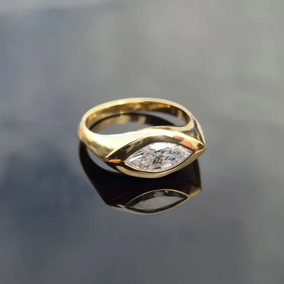 Vintage Zirkonia Eye guldring
